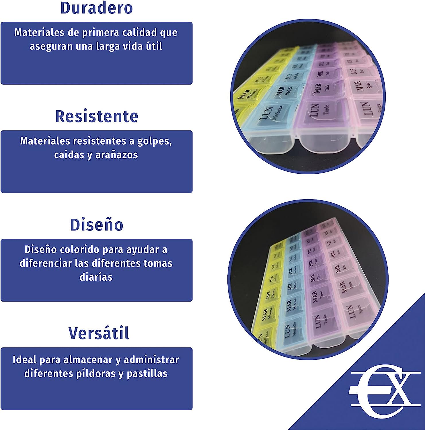 Miniatura 3 de 340056-ORGANIZADOR MEDICAMENTOS PASTILLE